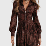 Belyana | Elegáns paisley midi ruha