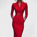 Lunori™ | Mandarin Luxe – Maxi ruha övvel