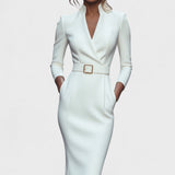 Lunori™ | Mandarin Luxe – Maxi ruha övvel