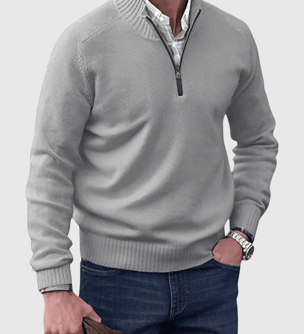 Pál | Cipzáros, puha, modern férfi kardigán