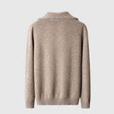 Farkas | Merinógyapjú cipzáros férfi pulóver