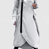 Zita | Hosszú kabát kapucnival cipzárral