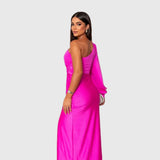 Melisa | Elegáns egyvállas estélyi ruha