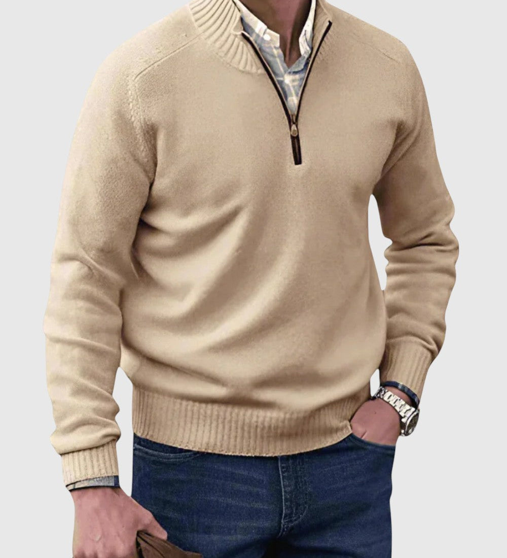 Pál | Cipzáros, puha, modern férfi kardigán