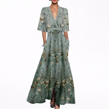 Valentina | Elegáns Maxi Ruha Mély Dekoltázzsal