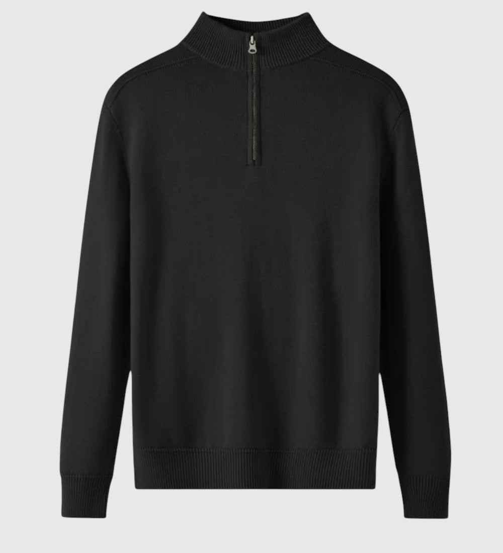 Jenő | Merinó gyapjú cipzáras pulóver