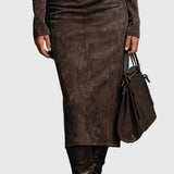 Ava | Suede Midi Ruha