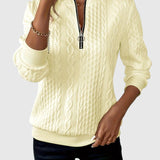 Amalie | Kötött pulóver cipzárral elegáns