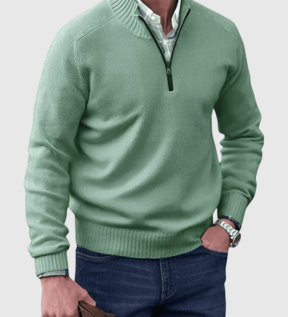 Pál | Cipzáros, puha, modern férfi kardigán