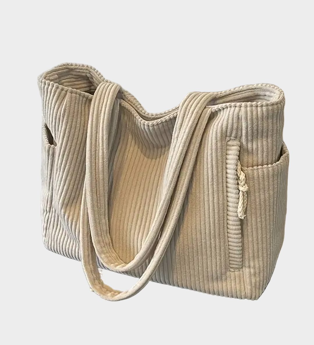 Dóra | Zöld csíkos textiltáska mindennapokra