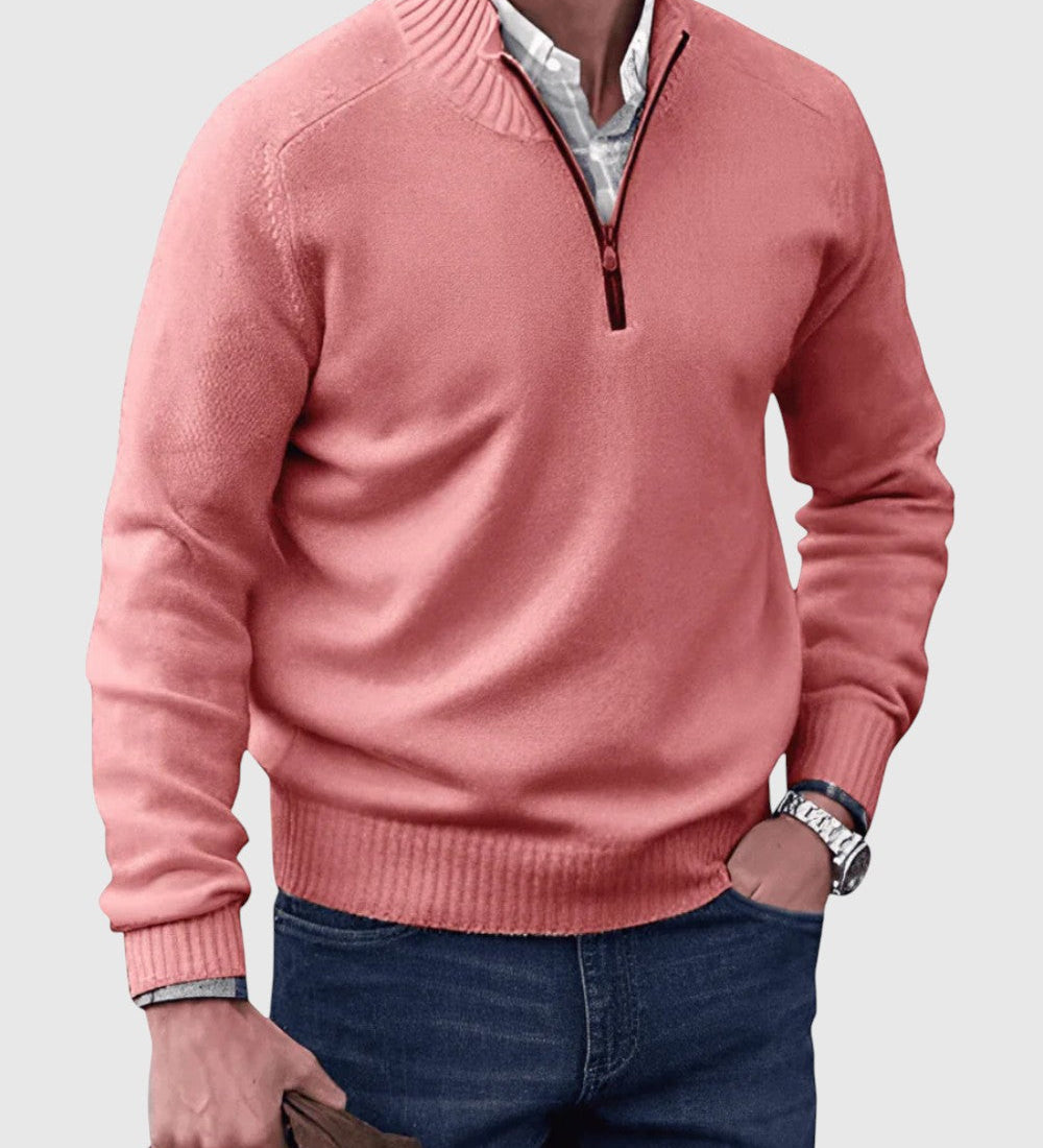 Pál | Cipzáros, puha, modern férfi kardigán