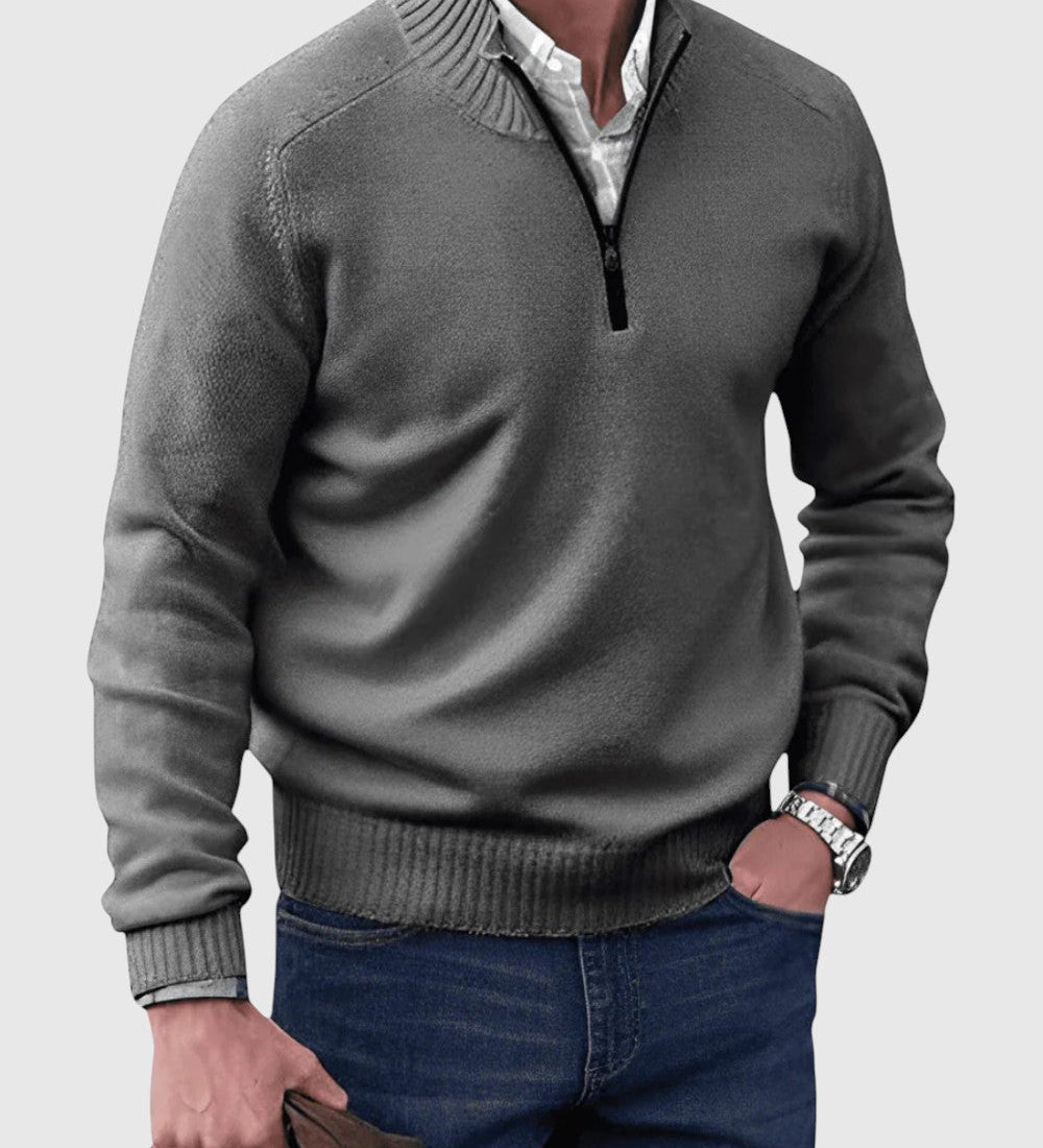 Pál | Cipzáros, puha, modern férfi kardigán