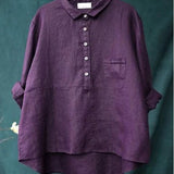 Elvie | Elegáns Len Nyári Blúz