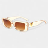 Jázmin | Fekete négyzetes szemüveg arannyal