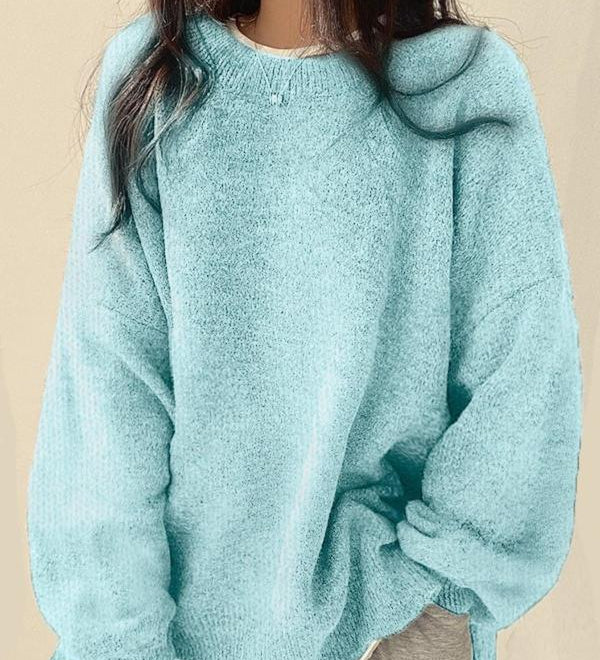 Kiara | Női lezser pulóver ejtett vállrésszel