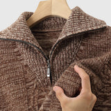 Farkas | Merinógyapjú cipzáros férfi pulóver