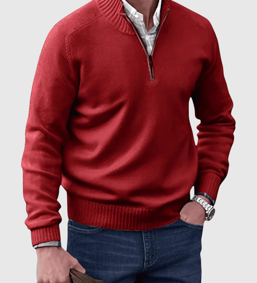 Pál | Cipzáros, puha, modern férfi kardigán