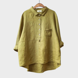 Elvie | Elegáns Len Nyári Blúz