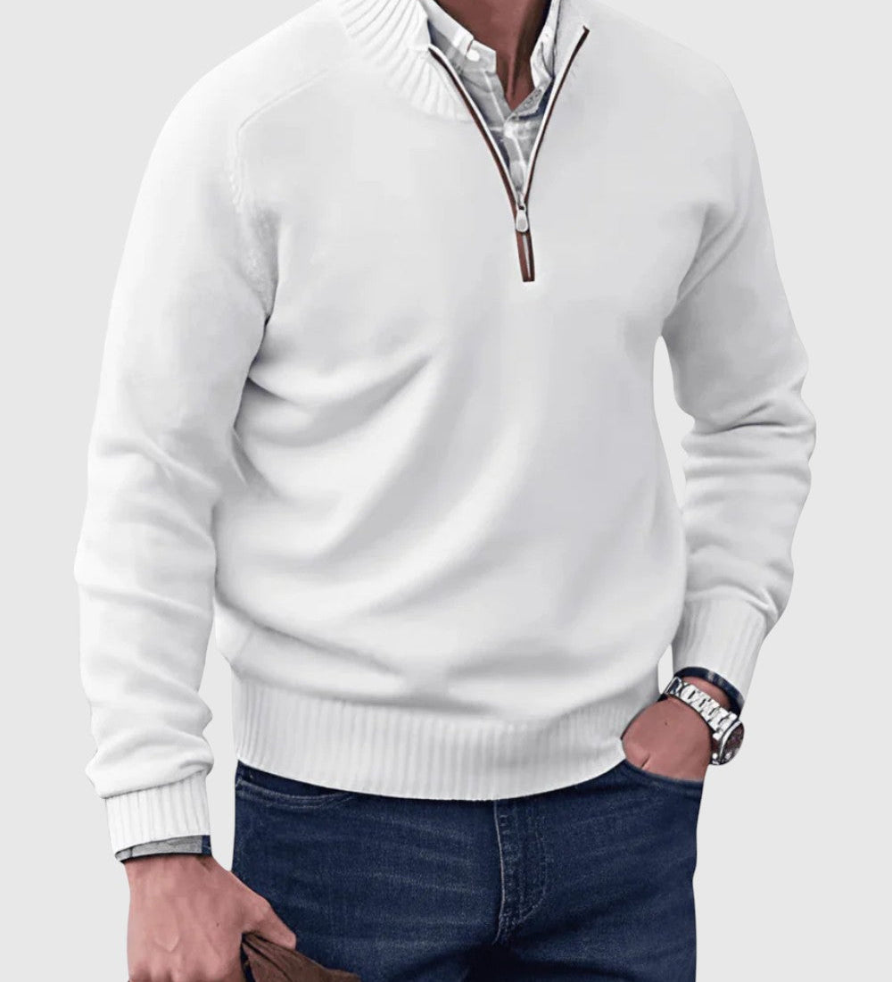 Pál | Cipzáros, puha, modern férfi kardigán