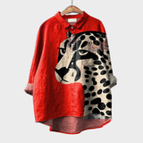 Nala | Elegáns Len Nyári Blúz