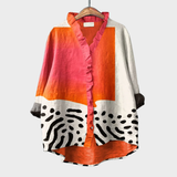 Melinda | Elegáns Len Nyári Blúz