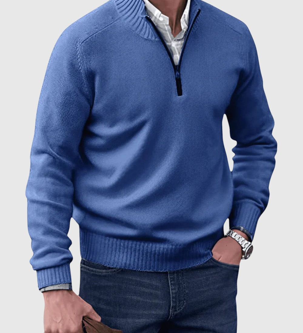 Pál | Cipzáros, puha, modern férfi kardigán