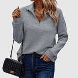 Lenka | Elegáns pulóver fél cipzárral