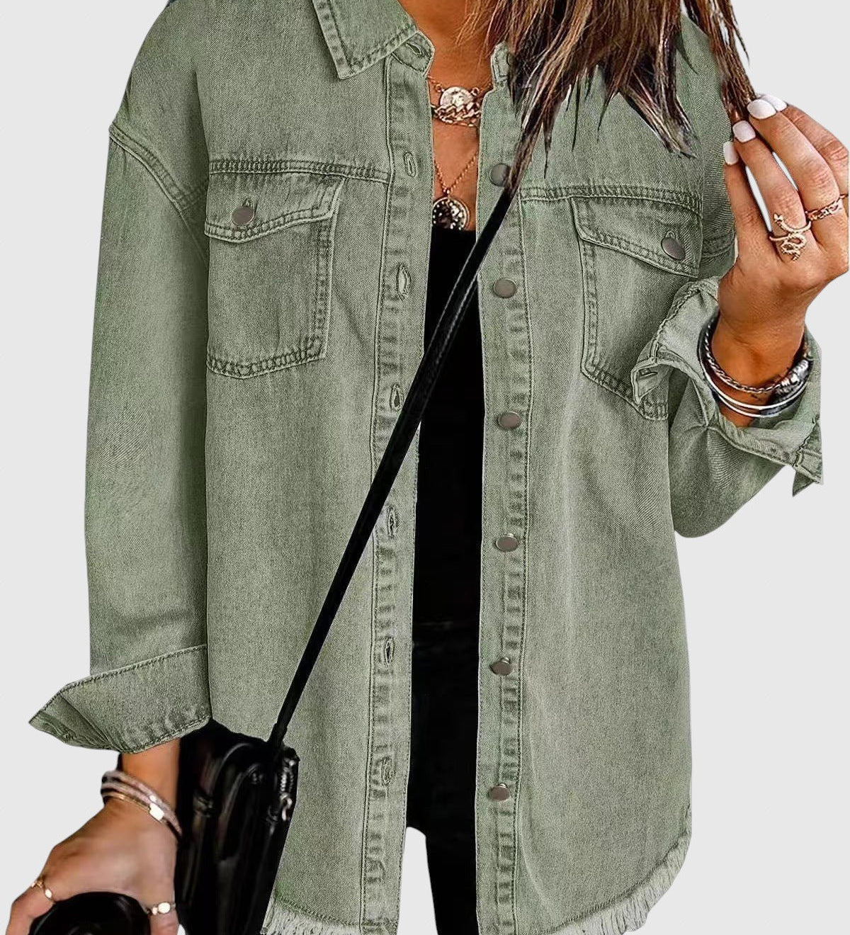 Róza | Női városi bőrkabát elegáns