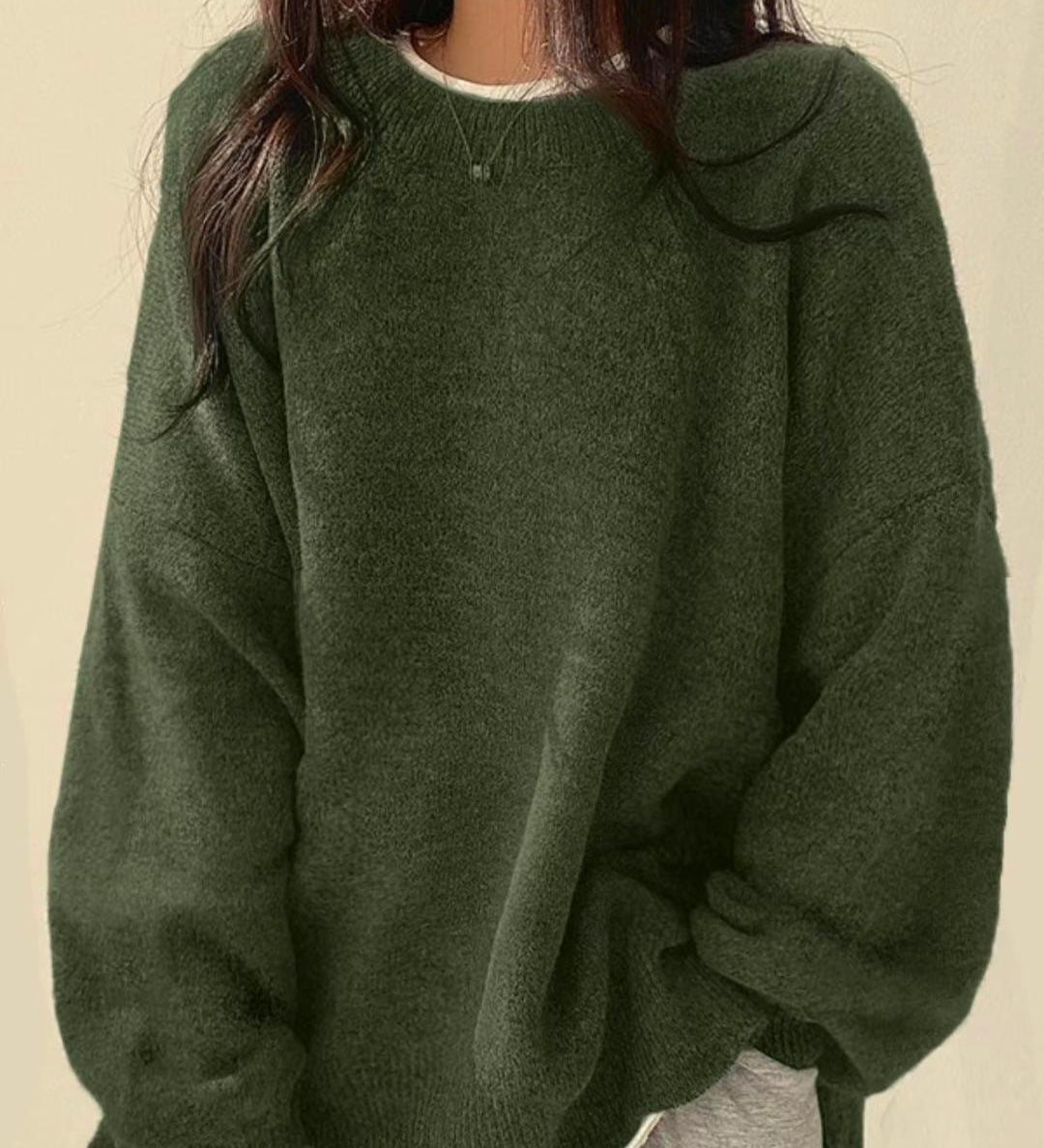 Kiara | Női lezser pulóver ejtett vállrésszel