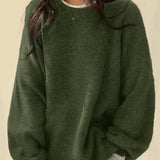 Kiara | Női lezser pulóver ejtett vállrésszel