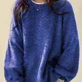 Kiara | Női lezser pulóver ejtett vállrésszel