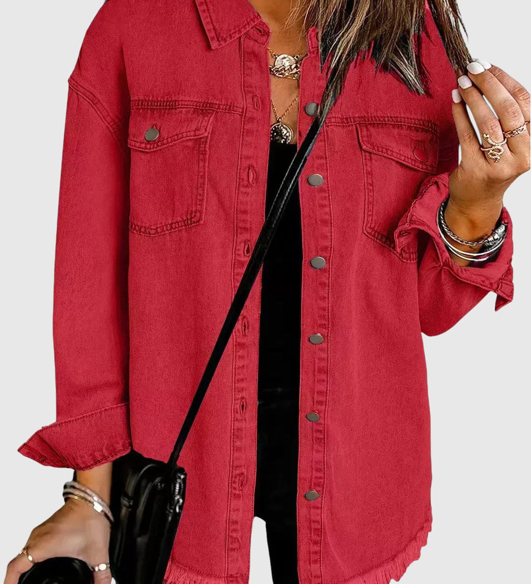 Róza | Női városi bőrkabát elegáns