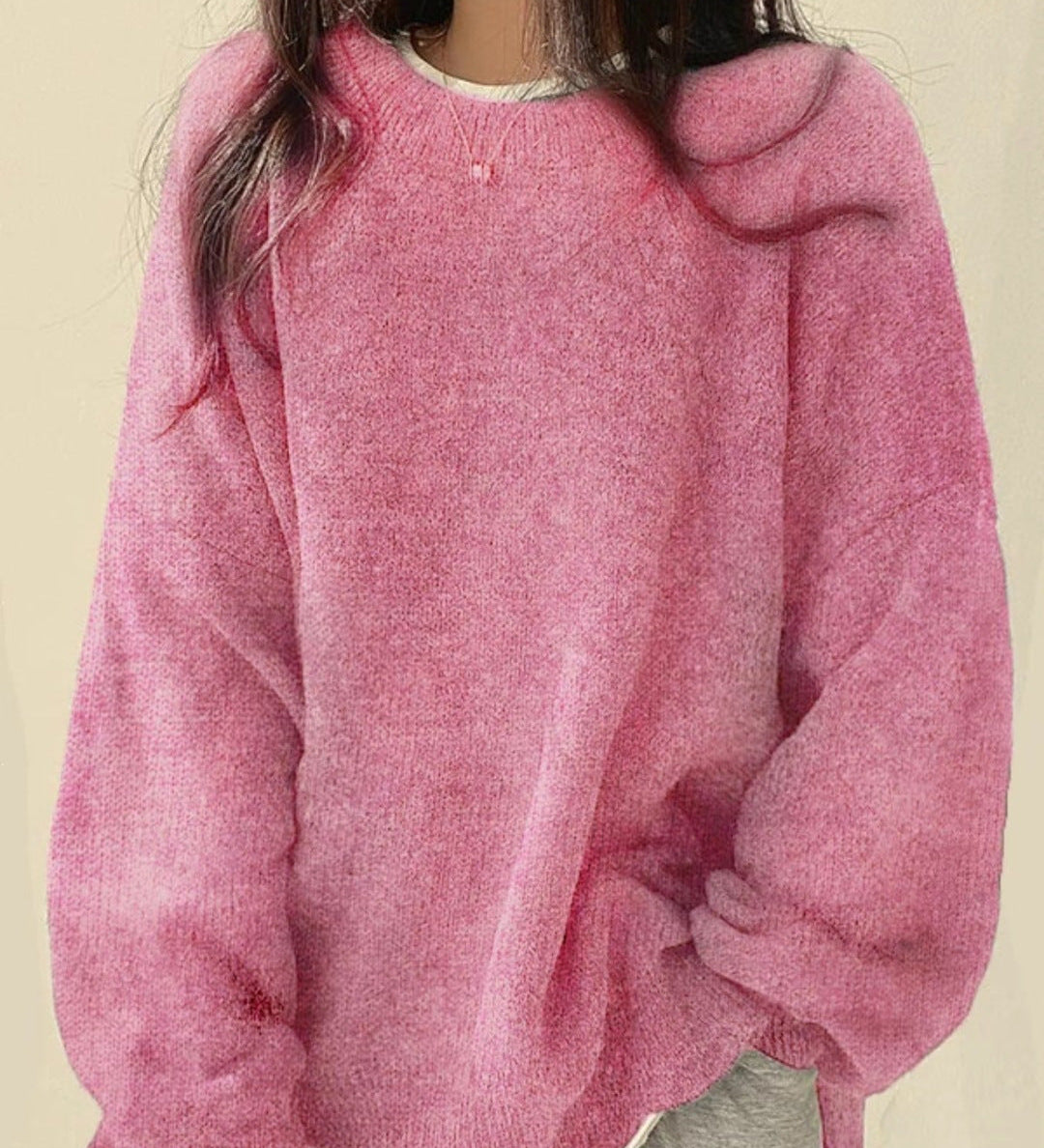 Kiara | Női lezser pulóver ejtett vállrésszel