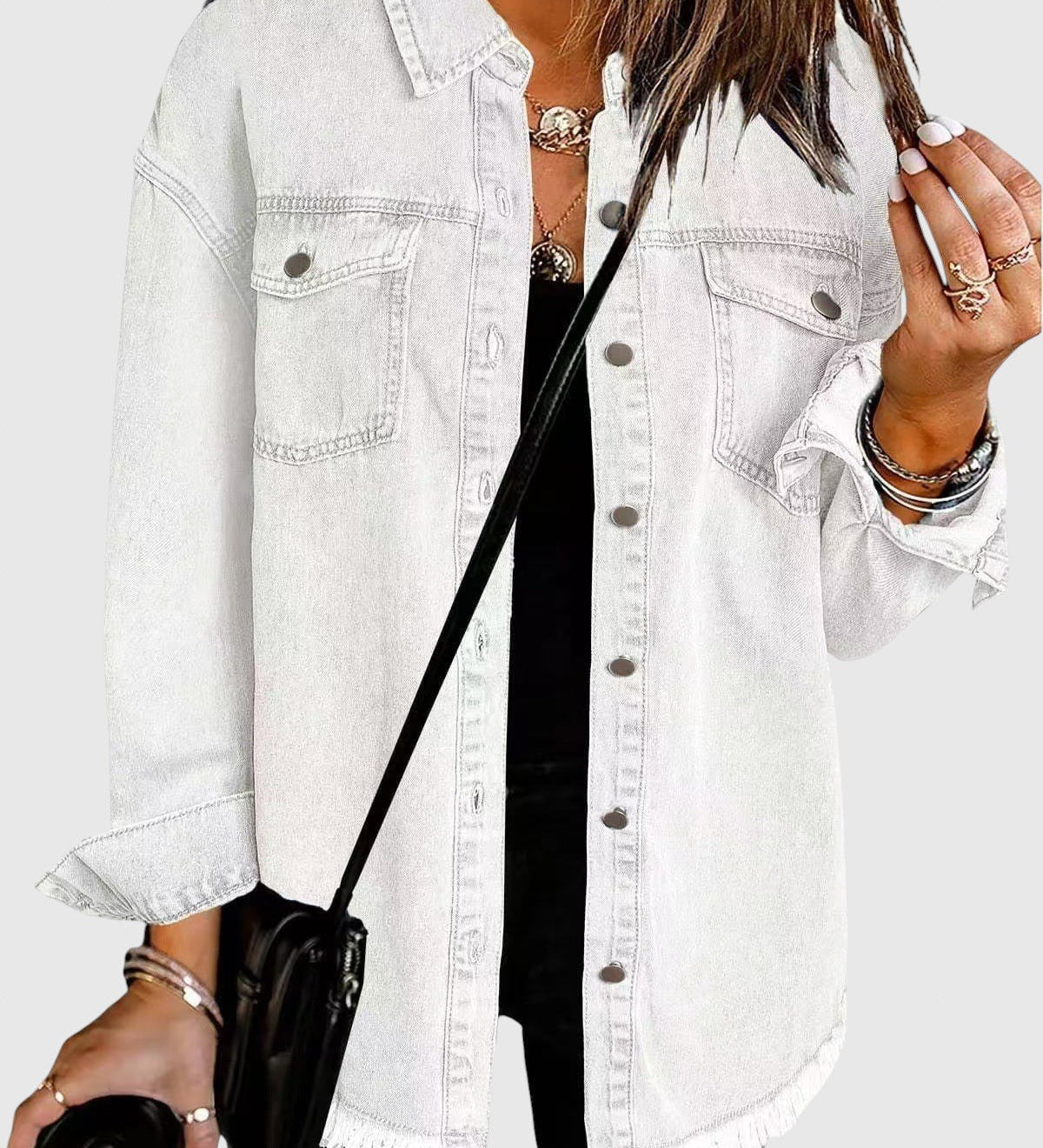 Róza | Női városi bőrkabát elegáns