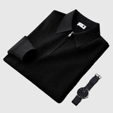 Ákos | Cipzáras férfi elegáns pulóver