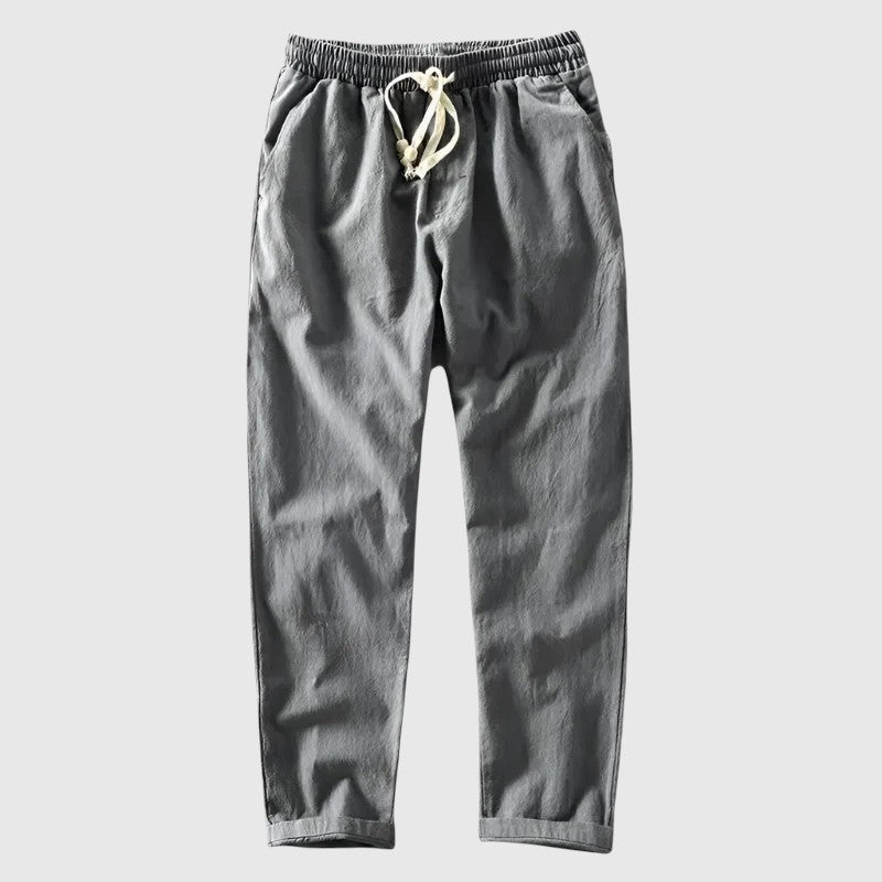 Csaba | Könnyű lélegző vászon nadrág férfiaknak