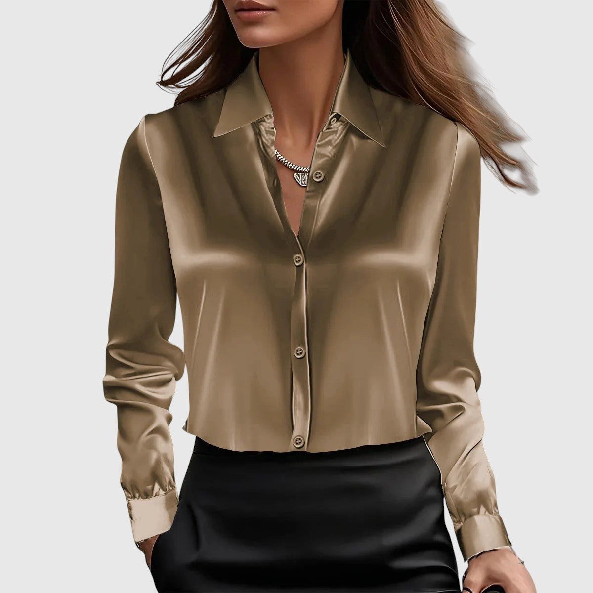 Lúcia | Elegáns selyem ing nőies megjelenés