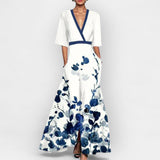 Réka | Elegáns virágos maxi ruha