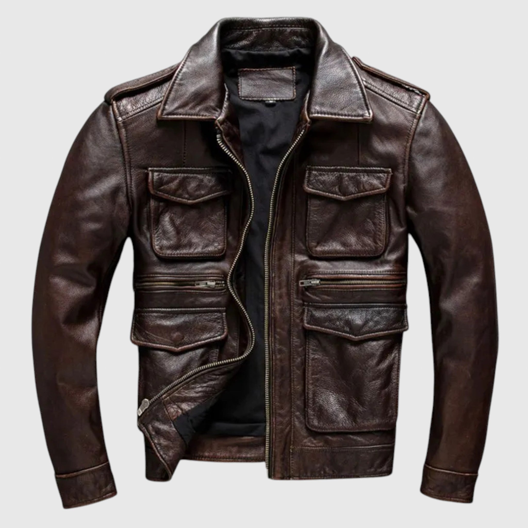 Todor | Férfi bőrkabát stílusos és kényelmes