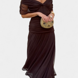 Amarra™ – Elegáns Hosszú Ruha Drapé Chiffonból