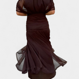 Amarra™ – Elegáns Hosszú Ruha Drapé Chiffonból