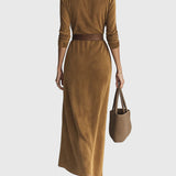 Janeta | Luxus velúr maxi ruha