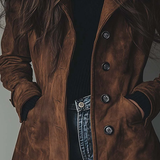 Danoir | Vintage stílusú velúr trench-coat