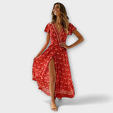 Brioni | Piros mintás nyári ruha