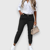 Izabella | Fekete szűk nadrág magas derék