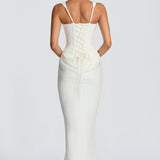 Leonor™ – Elegáns Maxi Ruha Négyzetes Kivágással