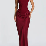 Leonor™ – Elegáns Maxi Ruha Négyzetes Kivágással