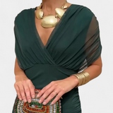 Amarra™ – Elegáns Hosszú Ruha Drapé Chiffonból