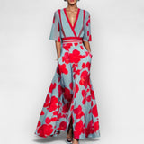 Réka | Elegáns virágos maxi ruha