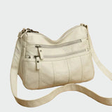 Ilona | Fekete puha válltáska cipzáras